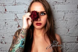 Tattoo magazine photography portrait by Jeff C Photography